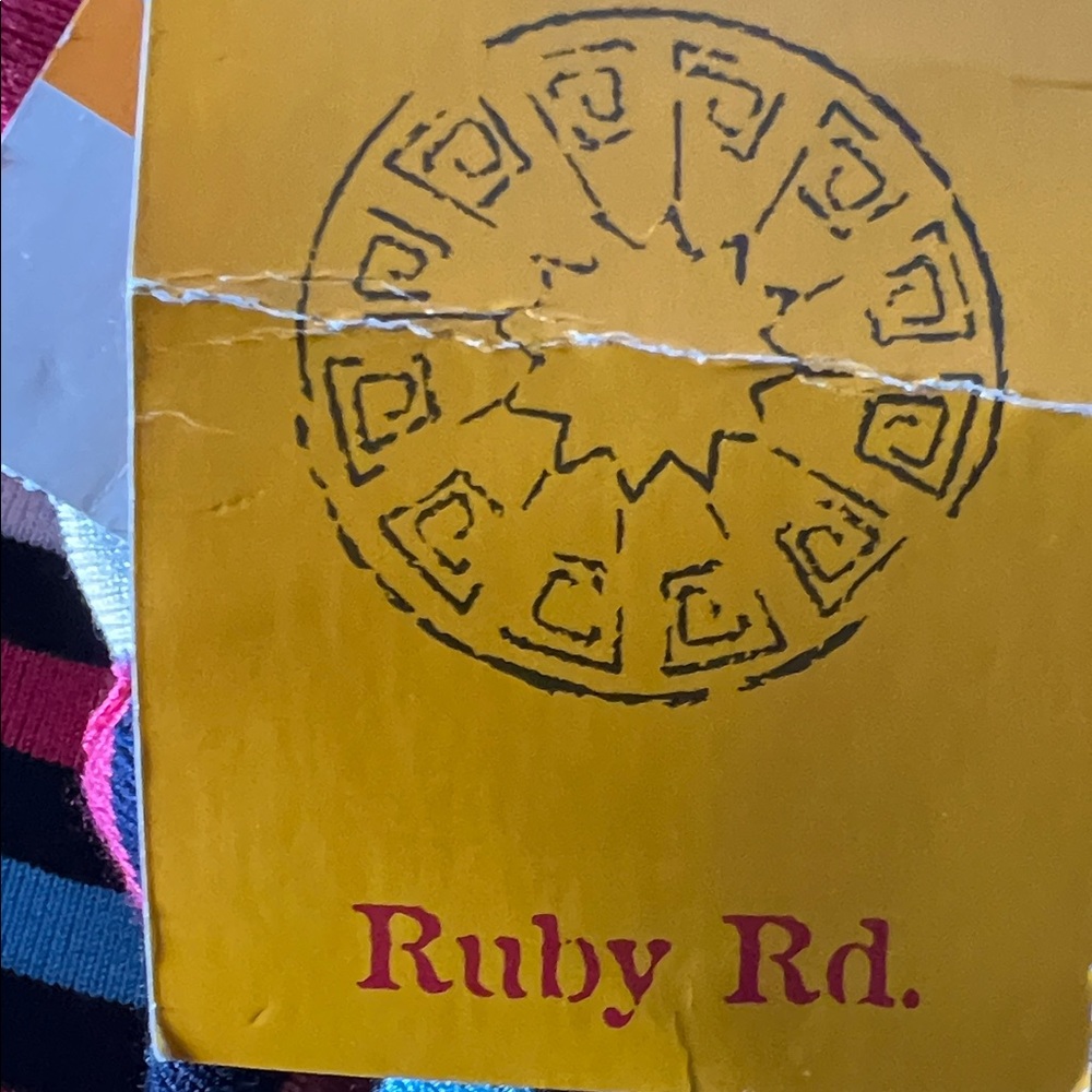 Ruby Rd. Navy Multi-Color Striped Cardigan - Picture 9 of 9
